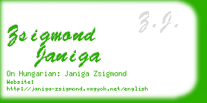 zsigmond janiga business card